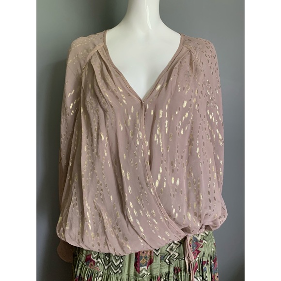 The Addison Story : silk & lurex surplice top - Picture 7 of 15